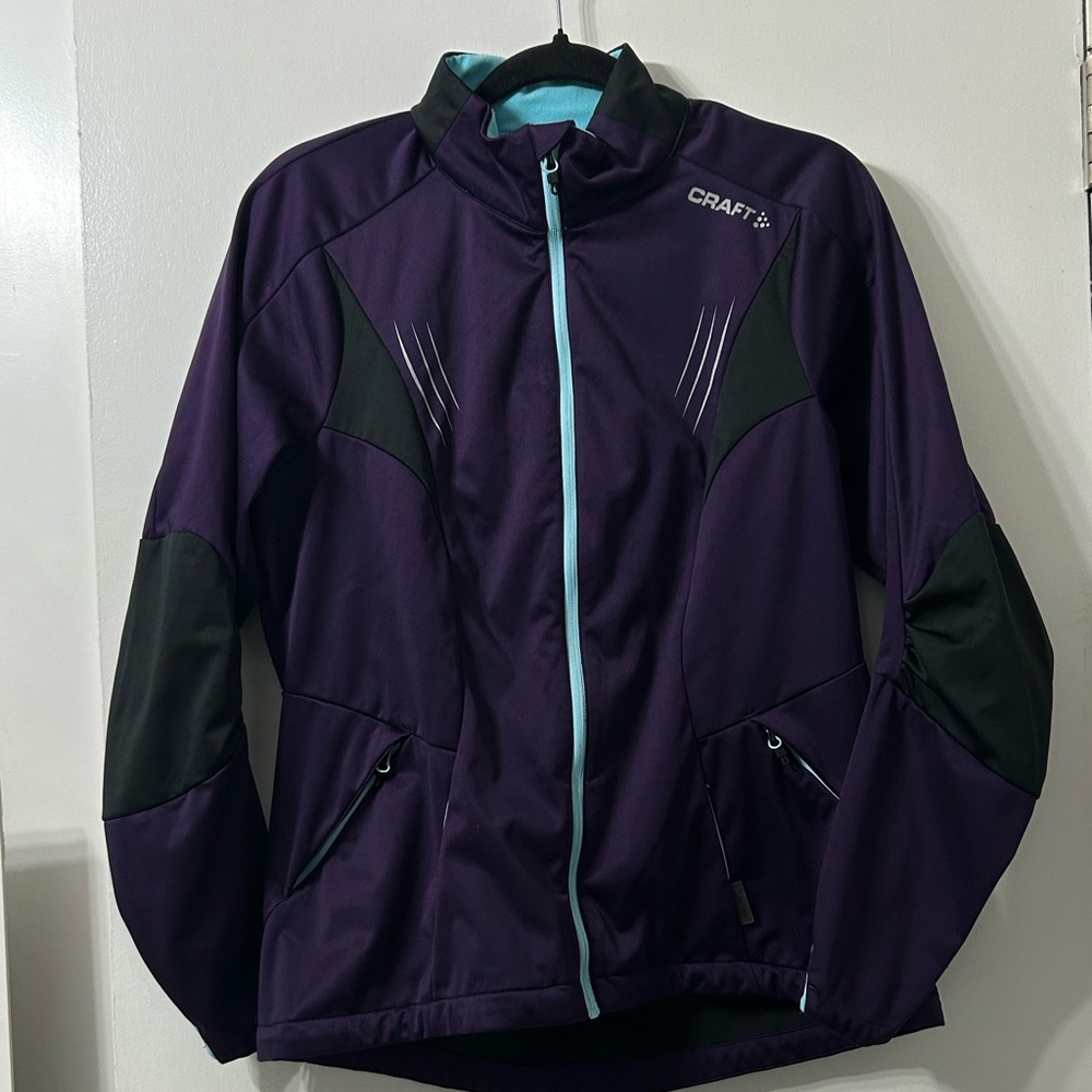 Craft Ladies Cycling jacket purple with mint trims size large